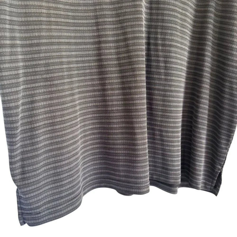 Ben Hogan Performance Men's Gray Striped Polo Short Sleeve Shirt  Size‎ 3XL